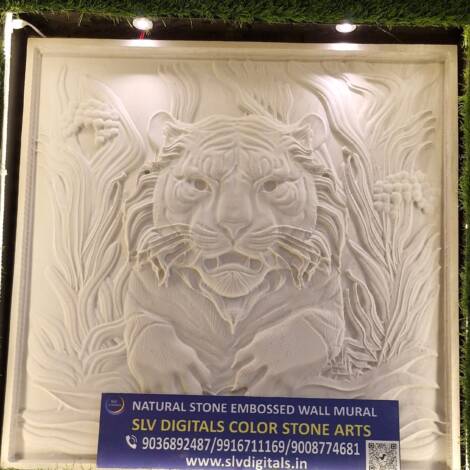 Natural stone wall mural