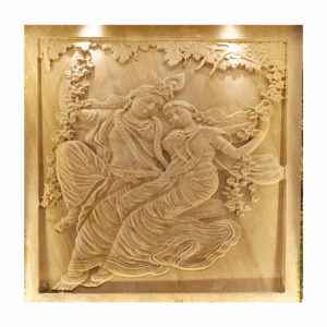 Floral Radha Krishna Sand Stone Mural