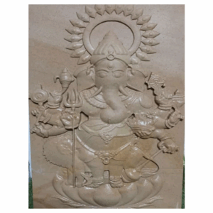 Sand Stone Ganesha Stone Wall Mural
