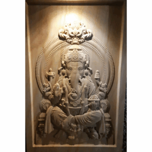 Lord Ganesha Sandstone Wall Mural