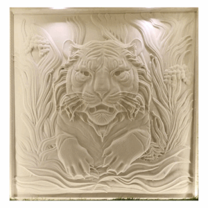 3D Majestic Tiger stone wall mural