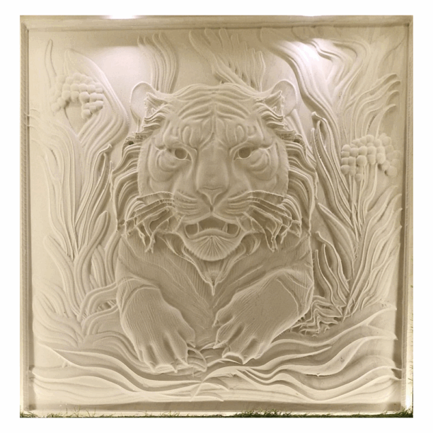 3D Majestic Tiger stone wall mural