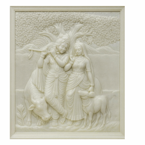 Marble Radha krishnan kamadhenustone stonewall mural Marble Radha krishnan kamadhenustone stonewall mural