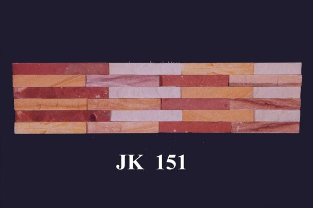 Natural Elevation Stone Mural -Bricks wall texture 3D Wall Panel Design Multi-Tone Natural Stone Linear Mosaic Wall Panel