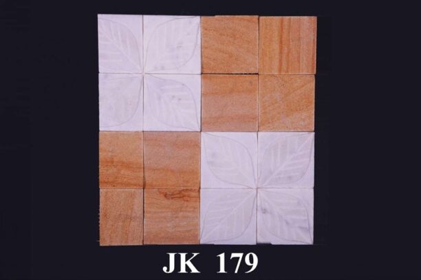 Leaf Pattern Natural Stone Mosaic 3D Wall Pane