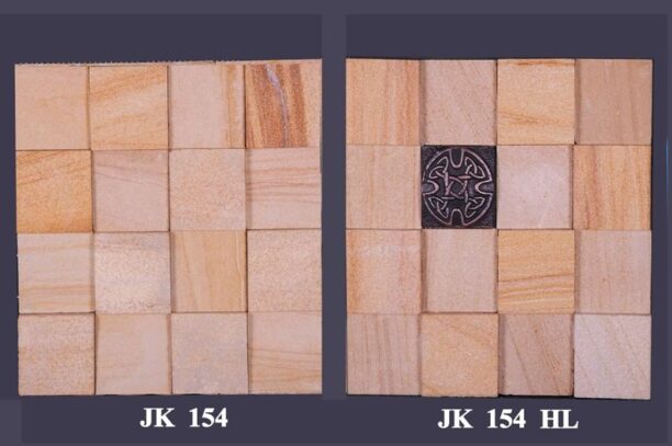 Natural Elevation Stone Mural Metal Mosaic Wall Tiles Pattern 3D Design Metal Mosaic Wall Tiles Cladding 3D Design