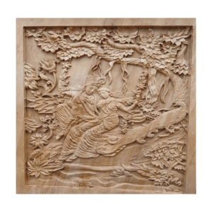 Natural Floral Radha Krishnan Stone Mural