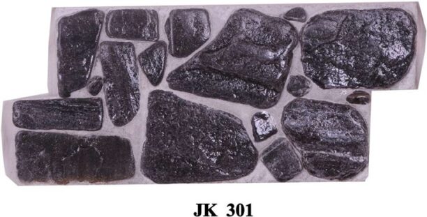 Natural Stone Mural – Irregular Black Stone Texture Panel Irregular black Pebble Stone Wall Cladding