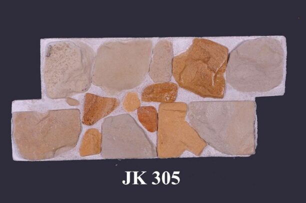 Natural Stone Wall Cladding – Irregular Shape Multi-Stone Brown and sandal colour Design Irregular Rustic natural Mosaic stones