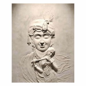 Radha Krishna Minimalist stone Mural
