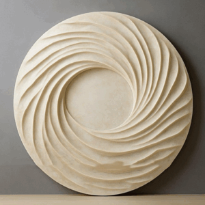3D Circular Swirl Stone Wall Panel