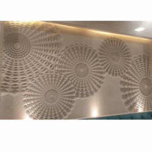 3D Geometric Stone Wall Mural