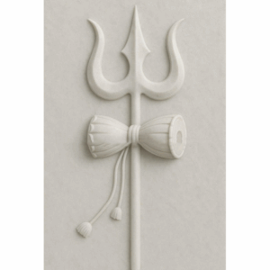 3D Sivan Trishul stone wall mural