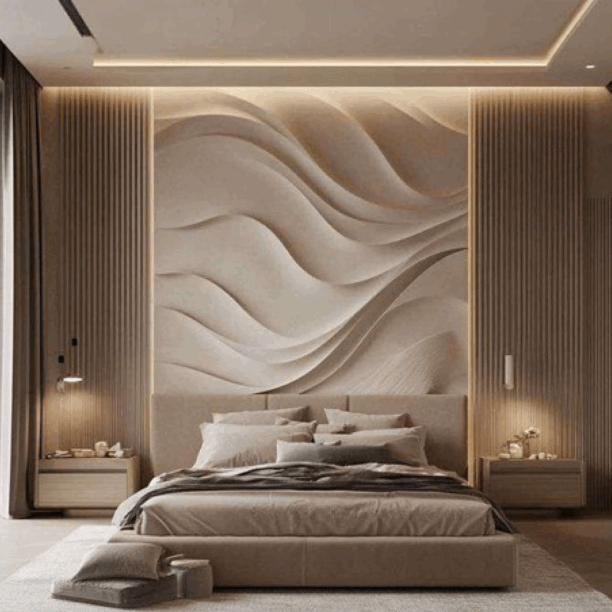 3D Wave Wall Panel Mural