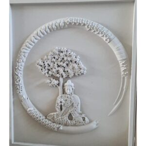 Circular Motif Buddha Stone Wall Mural