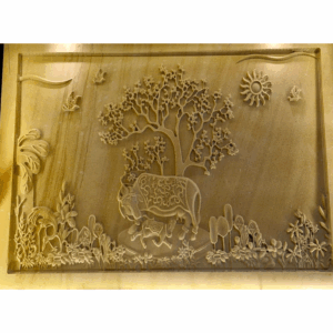 Natural Scenery Craved Tree Stone Wall Mural