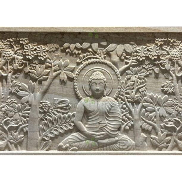 Nature Harmony Buddha Stone Wall Mural