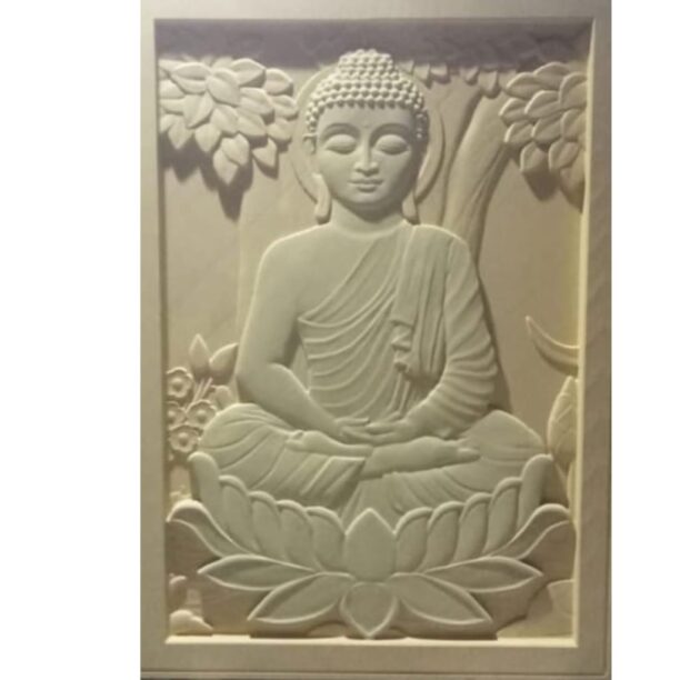 Serenity Lotus Buddha Stone Wall Mural Serenity Lotus Buddha Stone Wall Mural