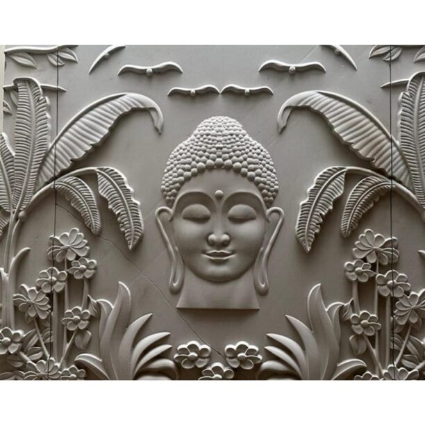 Tropical Calm Buddha Stone Wall Mural