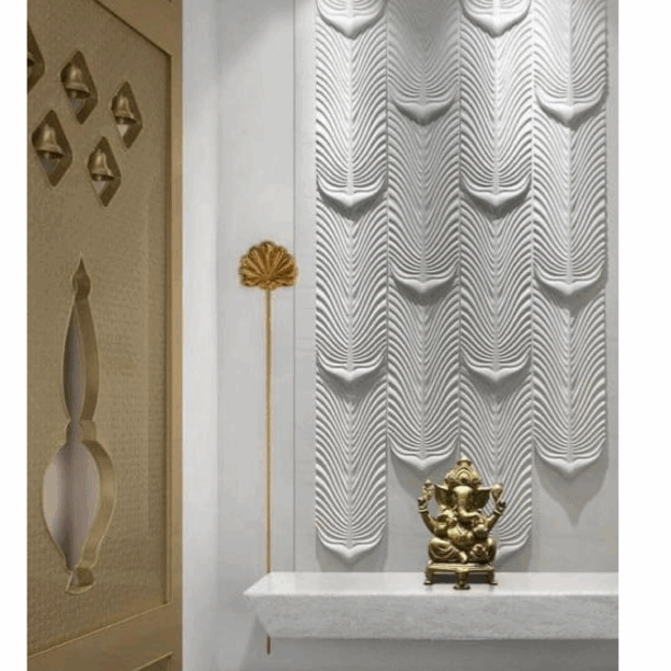 Vertical Wave Stone Wall Mural