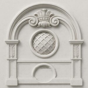 3D Architectural Stone Wall Mural