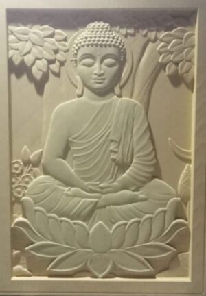 3D Buddha Lotus Wall Mural – Panel Tranquil 3D Buddha Lotus Wall Mural