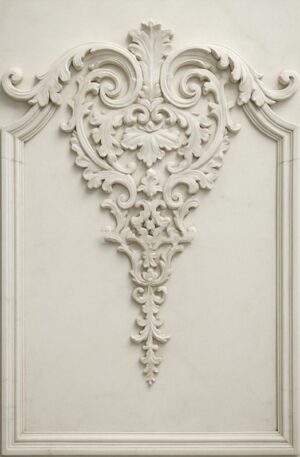 3D Baroque Floral Wall Panel