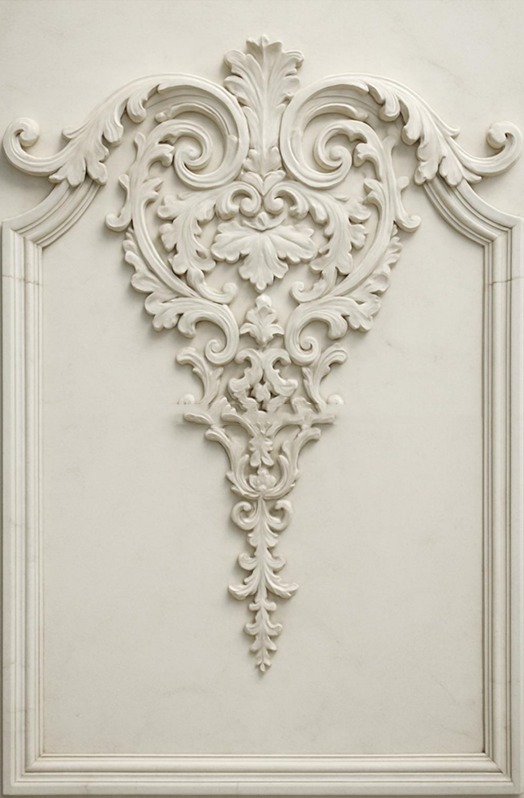 3D Baroque Floral Wall Panel