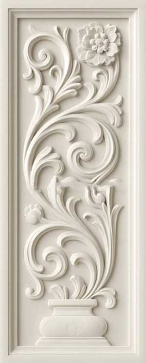 3D Floral Vase Wall Panel