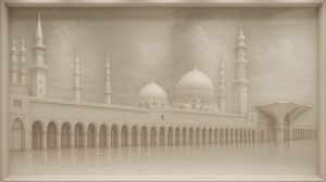 3D Mosque Stone Wall Mural