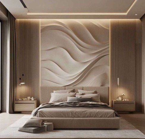 3D Wave Wall Panel Mural