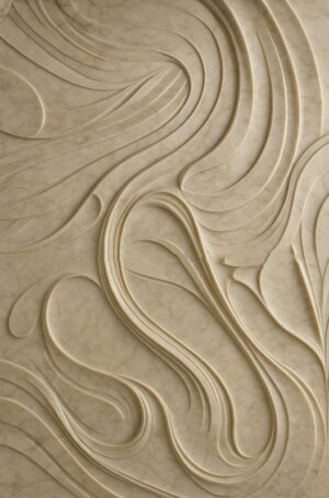 3D Organic Flow Wall Panel Mural