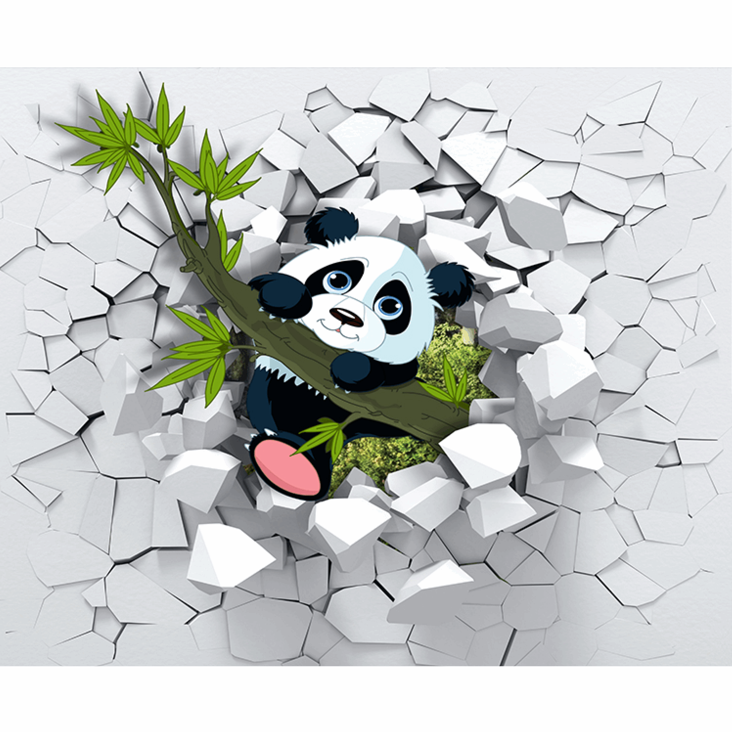 3D Cartoon Panda Wall Sticker