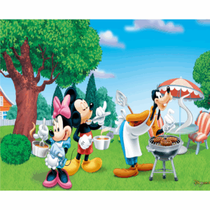 Disney BBQ Party Wall Mural