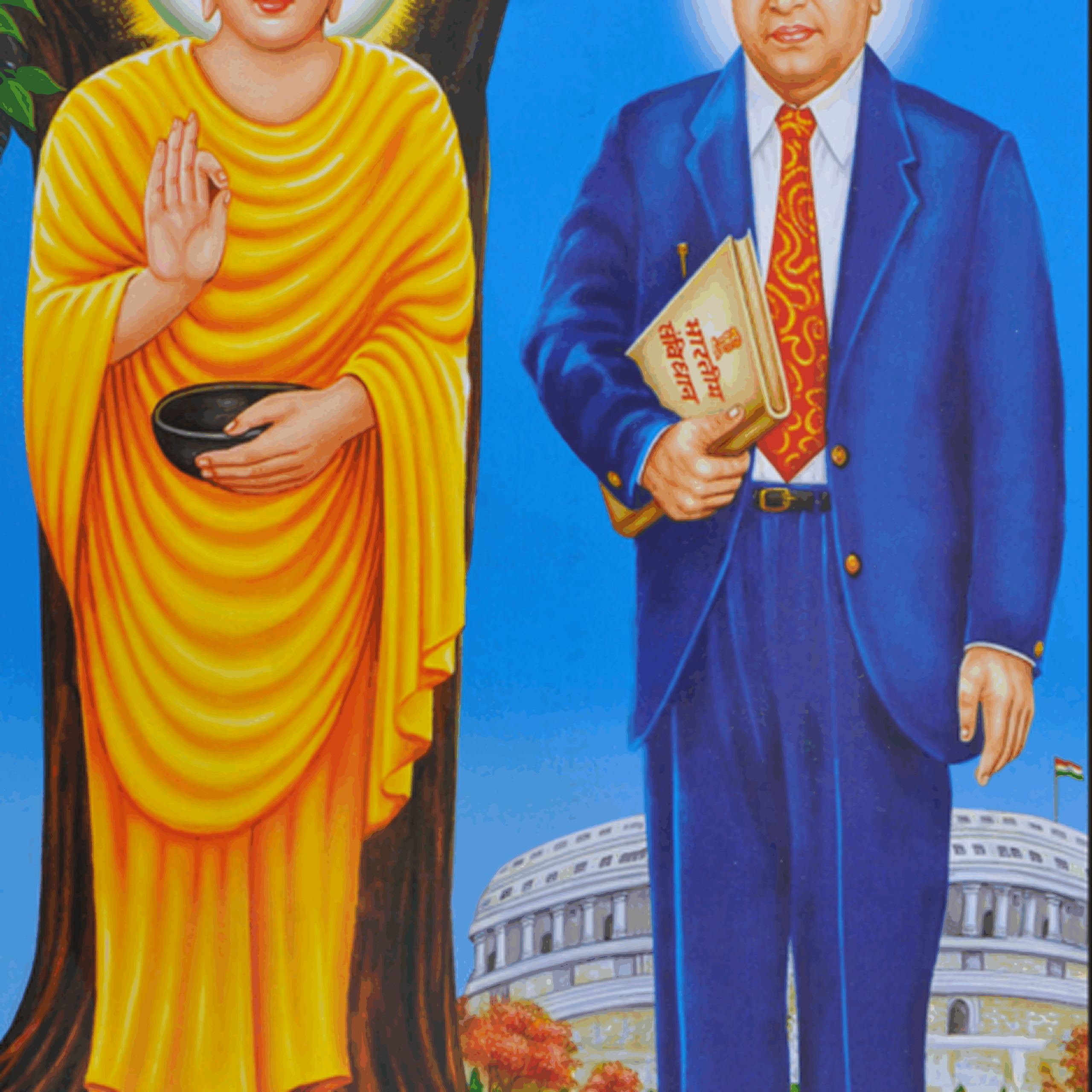 Buddha & Dr. Ambedkar Inspirational Poster