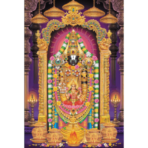 "Divine Padmavathi Devi Golden Temple Digital Glass Print