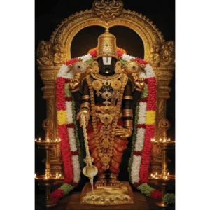 "Divine Venkateswara Brass Arch Digital Glass Print