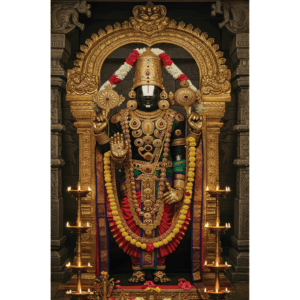 "Divine Venkateswara Grand Temple Digital Glass Print