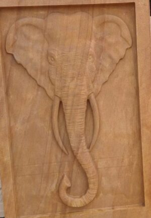 Elephant Head Relief Panel Majestic Elephant Head Relief Panel