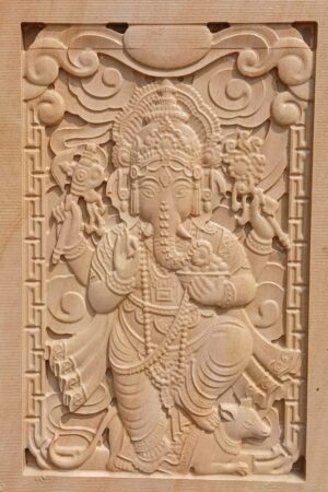 Artisan Ganesha 3D Stone Wall Mural