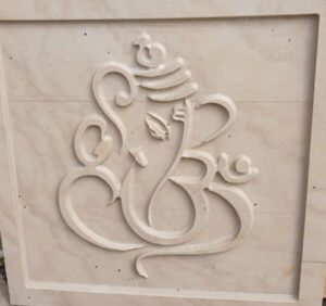 Abstract Ganesha 3D Stone Wall Mural