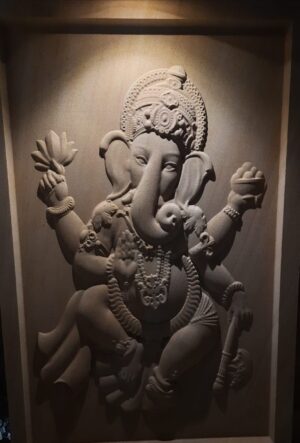 Ganesha 3D Stone wall mural (4) Traditional Ganesha 3D Stone Wall Mural