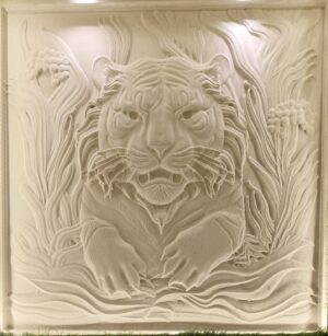Majestic Tiger 3D Stone Wall Mural