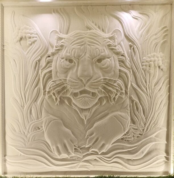 Majestic Tiger 3D Stone Wall Mural