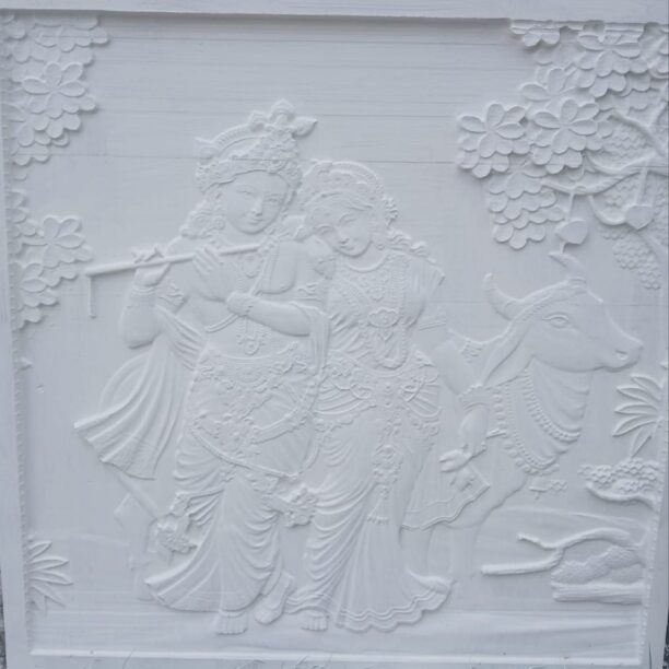 Radha Krishna Cow Panel
