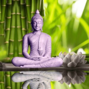 Purple Buddha Meditation Statue
