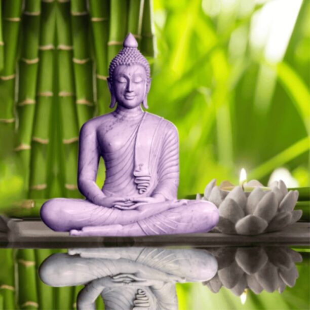 Purple Buddha Meditation Statue
