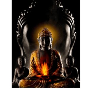 Mystic Buddha Fire Meditation Statue