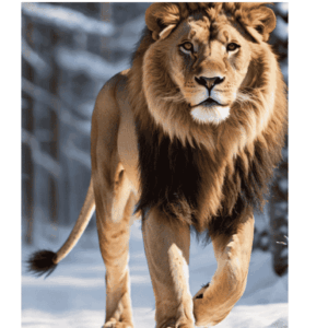 animals-slv-2nd-1-17-384x470 Noble Lion in Winter 3D Wall Mural